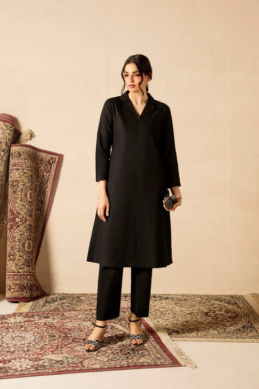 Black Pearl 2pc Solid Dress - SERAH