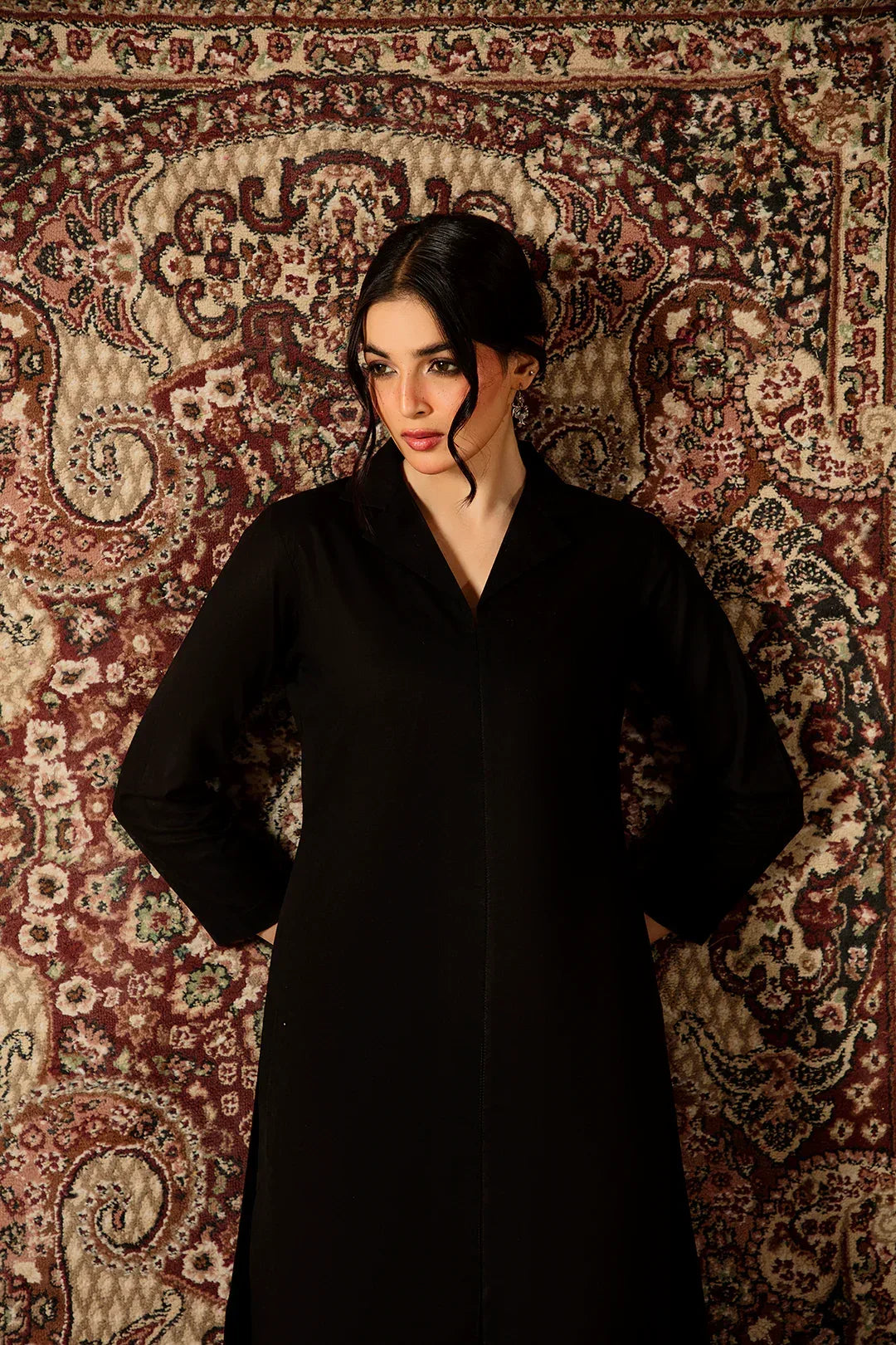 Black Pearl 2pc Solid Dress - SERAH