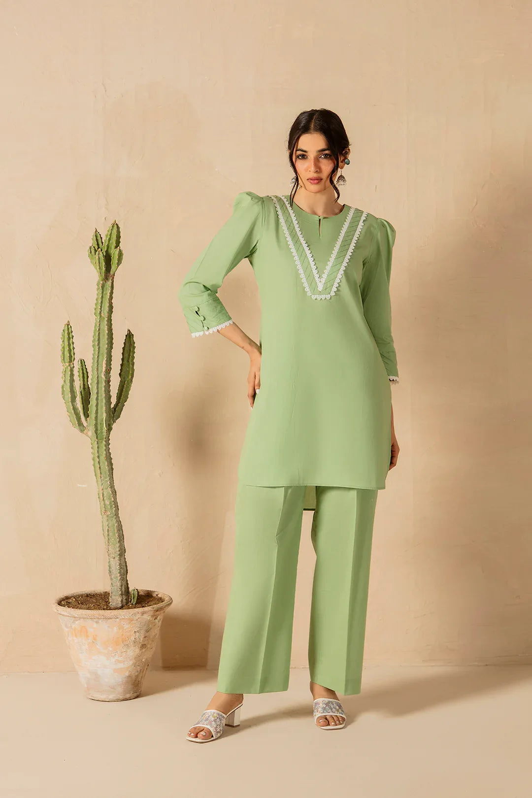 Pastel 2pc Solid Dress - SERAH