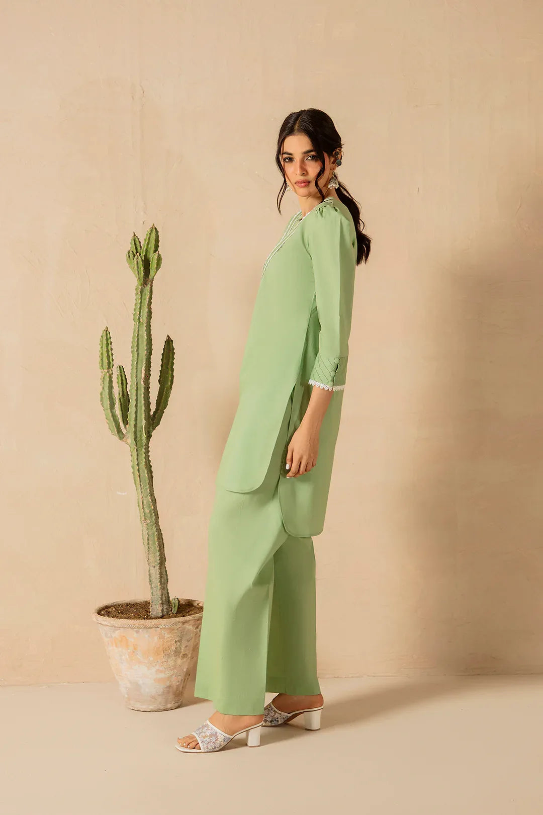 Pastel 2pc Solid Dress - SERAH