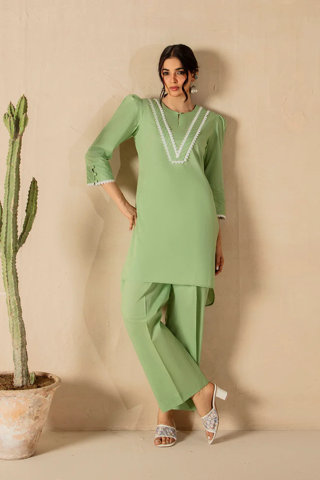 Pastel 2pc Solid Dress - SERAH